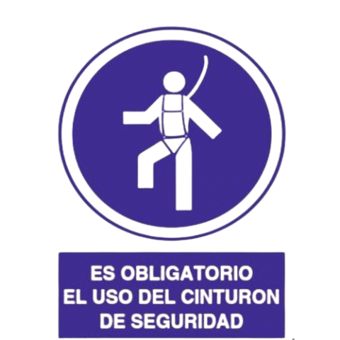 SEÑAL USO OBLITORIO CINTURÓN SEGURIDAD 21X29CM