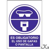 SEÑAL USO OBLIGATORIO GAFAS O PANTALLA 21X29CM